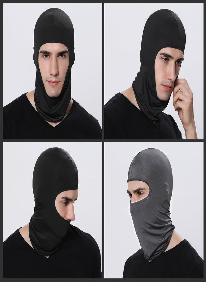 Pukavt 3 Pack Balaclava Face Mask, Ski Mask for Men Women, UV Protection Windproof Scarf for Motorcycle Snowboard Cycling 2 Black/1 Gray - Image 2
