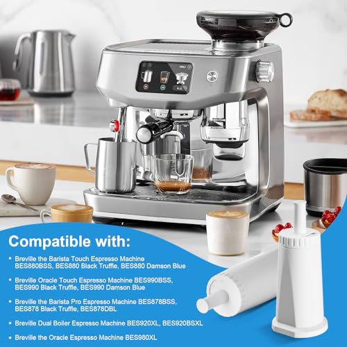 Mutital Water Filter for Breville Barista Touch Espresso Machine BES880, Barista Pro BES878, Oracle Touch BES990, Oracle BES980 & Dual Boiler BES920 Bambino ClaroSwiss Sage, BES008WHT0NUC1 (6 Pcs) - Image 5