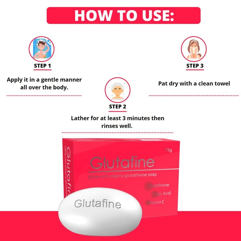 ETHIGLO Glutafine Soap 75g Pack of 2 - Image 5