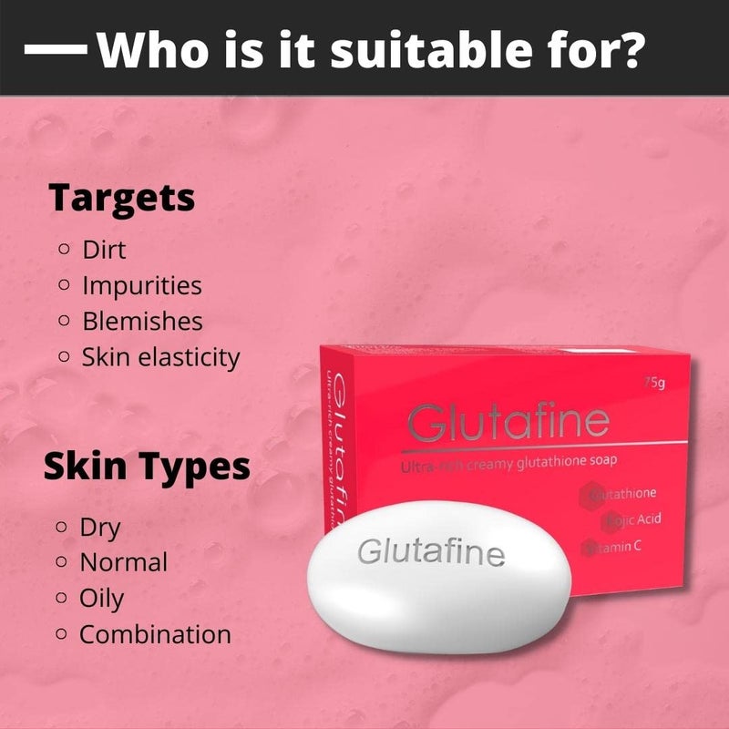 ETHIGLO Glutafine Soap 75g Pack of 2 - Image 4