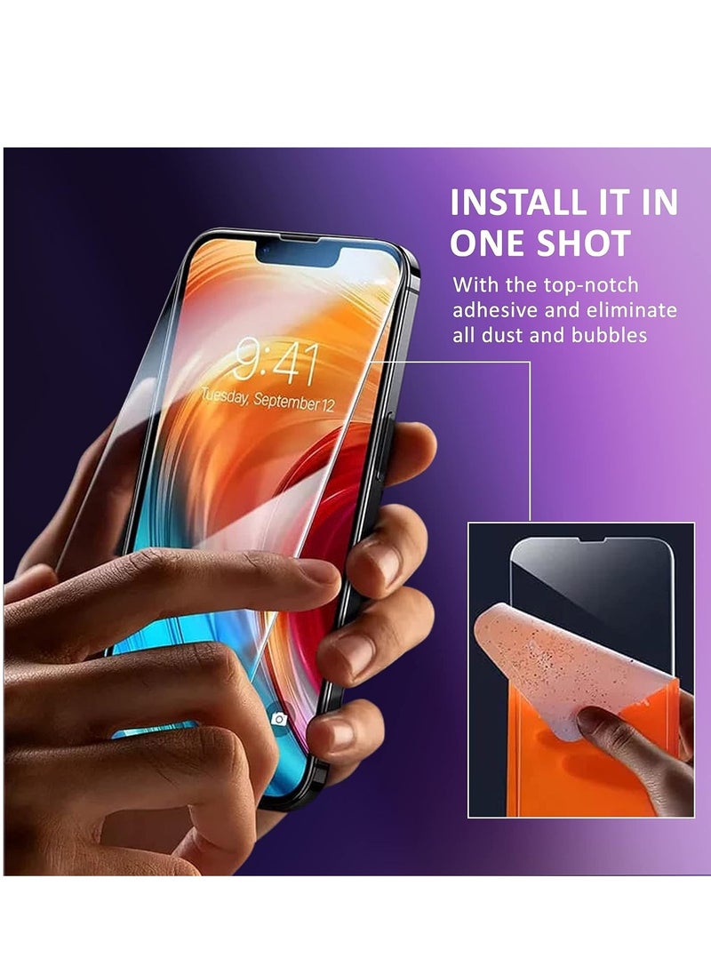 ELTRAZONE - 6 in1 iPhone 14 Pro Max Case with 2 Set Lens Protector + 2 Pcs 9H Tempered Glass Screen Protector No Yellowing Full Body Protection Clear Shockproof Protective Case Clearing Kit Free - Image 1