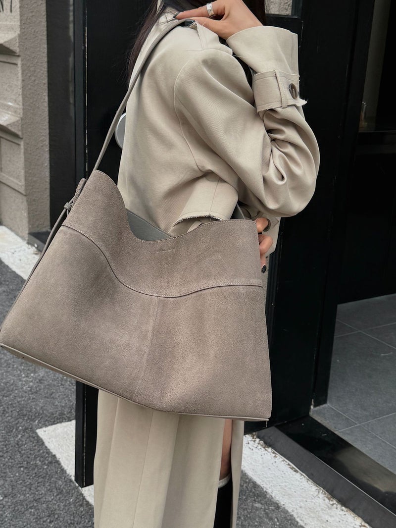 High Quality Genuine Leather Maillard Bag Women'S New Frosted Cowhide Commuter Shoulder Underarm Bag Large Capacity Tote Bag - Image 4