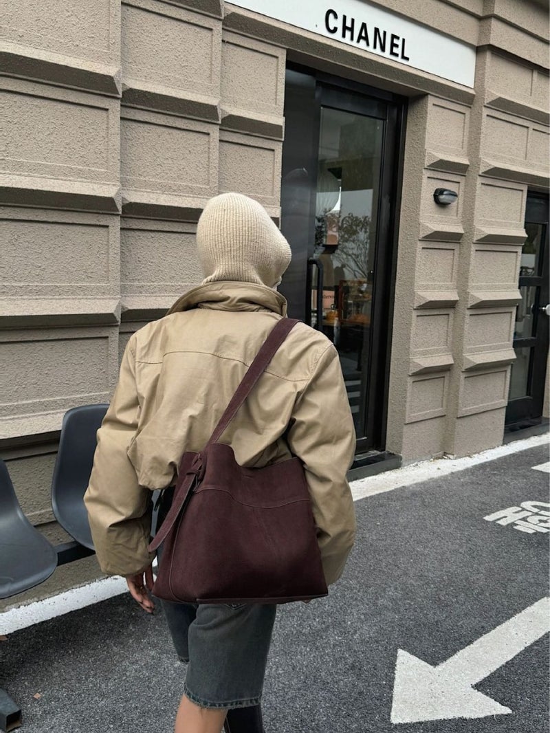 High Quality Genuine Leather Maillard Bag Women'S New Frosted Cowhide Commuter Shoulder Underarm Bag Large Capacity Tote Bag - Image 3