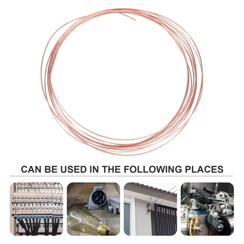 YARNOW 5m Bare Pure Copper Wire Roll 1.5mm Conductive Copper Wire for DIY Crafting, Electrical Projects, Sculpture and Gardening Applications - Image 3