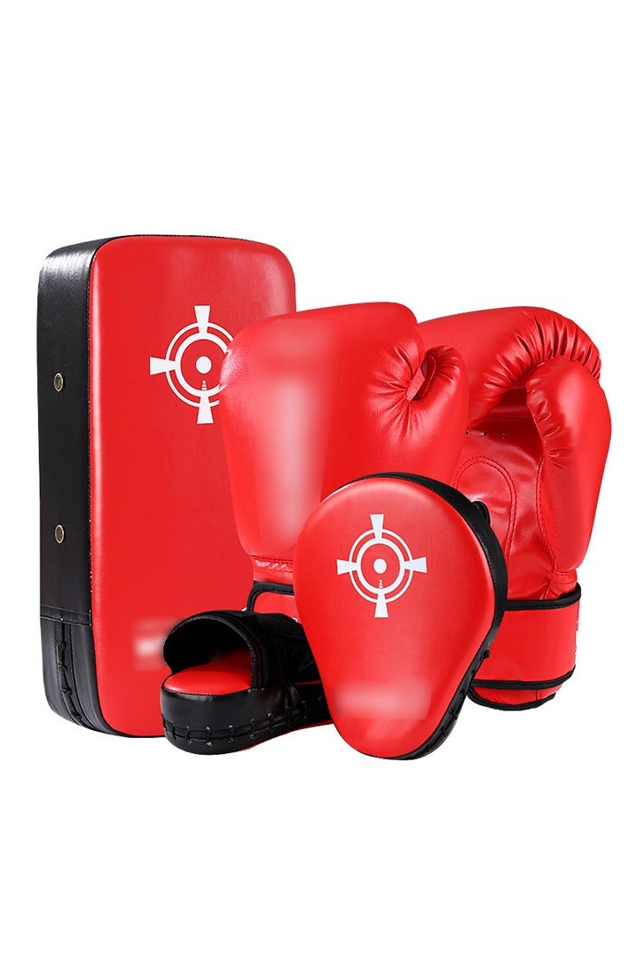 DUNISO طقم قفازات الملاكمة وألواح الملاكمة، قفازات تدريب ملاكمة احترافية مع قفازات ملاكمة، أهداف قدم وأهداف يد، لتدريب MMA، موياي تاي، كاراتيه، تايكوندو - Image 1