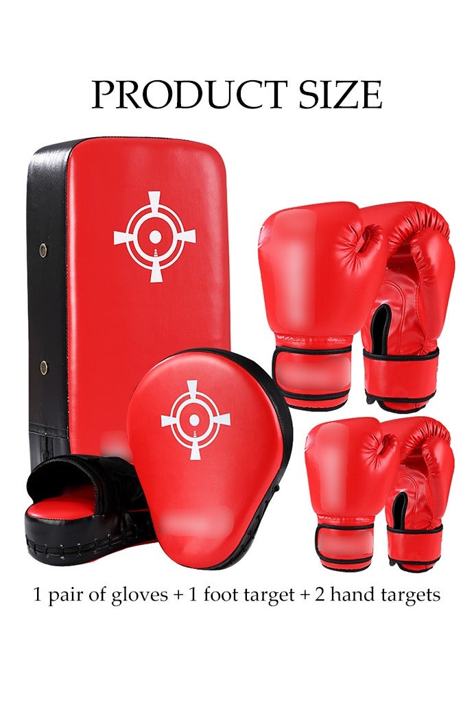 DUNISO طقم قفازات الملاكمة وألواح الملاكمة، قفازات تدريب ملاكمة احترافية مع قفازات ملاكمة، أهداف قدم وأهداف يد، لتدريب MMA، موياي تاي، كاراتيه، تايكوندو - Image 2