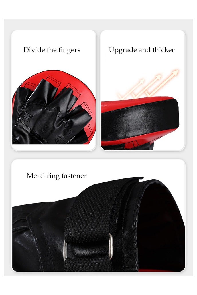 DUNISO طقم قفازات الملاكمة وألواح الملاكمة، قفازات تدريب ملاكمة احترافية مع قفازات ملاكمة، أهداف قدم وأهداف يد، لتدريب MMA، موياي تاي، كاراتيه، تايكوندو - Image 5