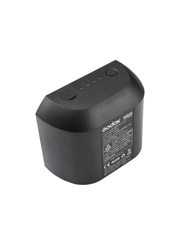 Godox WB26 Rechargeable Lithium-Ion Battery Pack for AD600Pro Flash (28.8V, 2600mAh) - Image 1