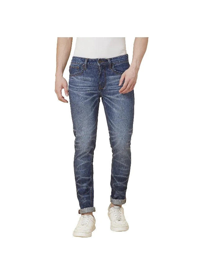بيينغ هيومان Mens Mid Tone Slim Straight Fit Denims