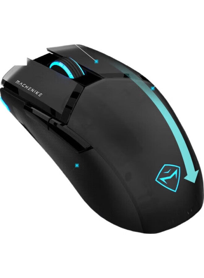 MACHENIKE ماوس ألعاب سلكي كبير M7Pro خفيف الوزن 1000Hz باللون الأسود - Image 1