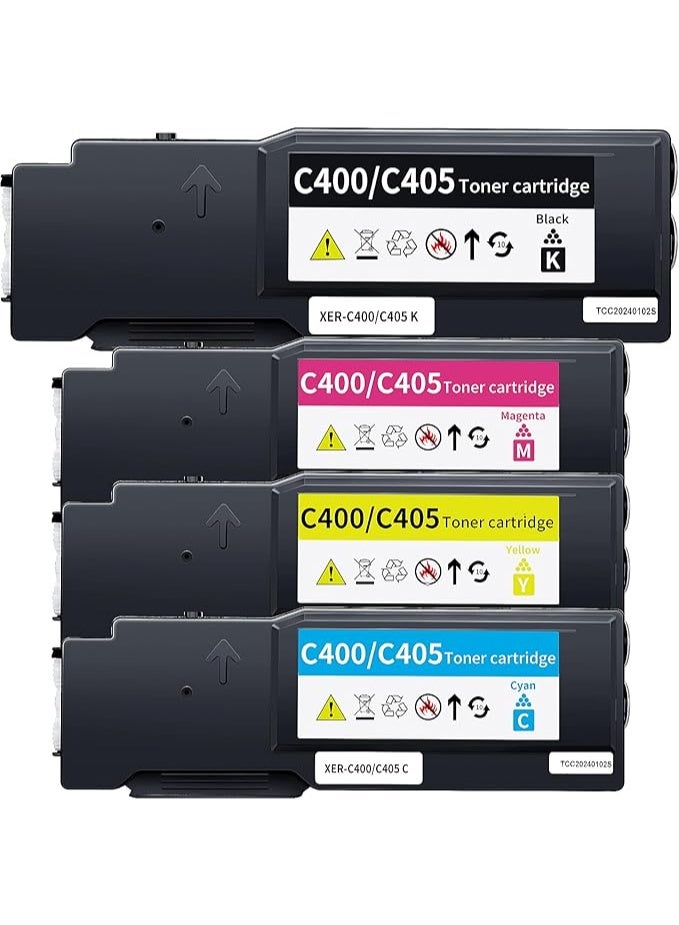 Terabyte C405 Toner Replacement for C400/C405 Printer 106R03512 106R03513 106R03514 106R03515 Ink Cartridge,High Capacity Toner Bundle Compatible with C405YDN C400DN Multifunction Color Printer - Image 1