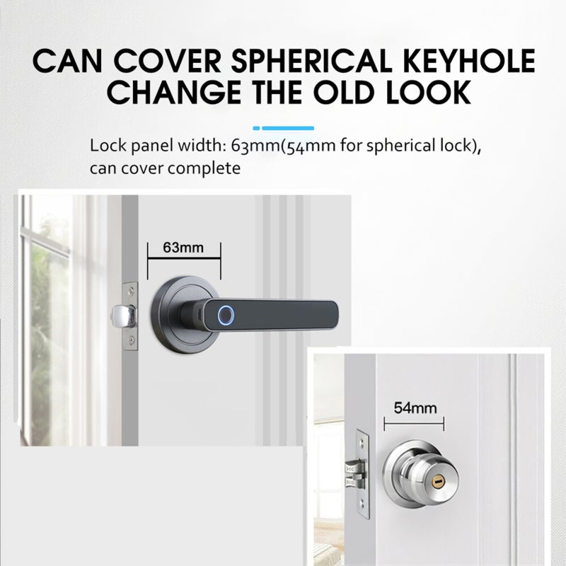 WAFU Fingerprint Door Lock 2 Unlocked Ways Key Unlocking for Homes Apartments - Image 3