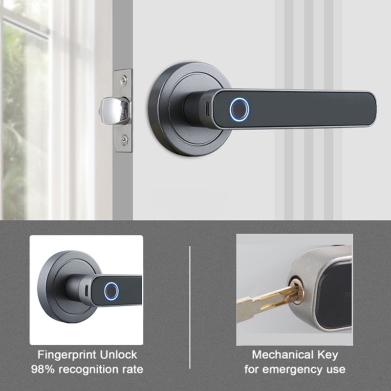 WAFU Fingerprint Door Lock 2 Unlocked Ways Key Unlocking for Homes Apartments - Image 5