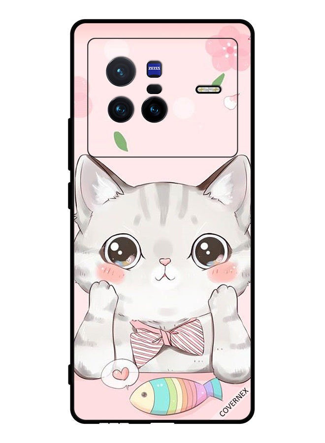 Covernex Protective Case Cover For vivo X80 Cat And Fish - Image 1