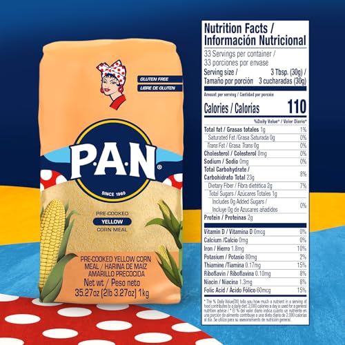P.A.N. PAN Yellow Corn Meal  Precooked Gluten Free and Kosher Flour for Arepas 22 lbPack of 1 - Image 5