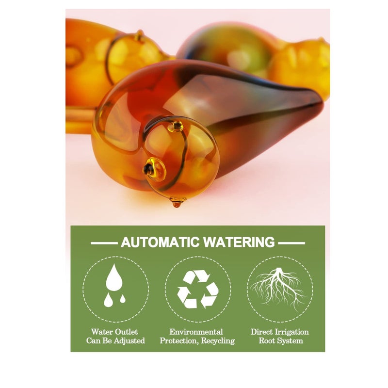 SOLARAE Automatic Plant Watering Globes, 3pcs Self Watering Planter Insert Spikes, Automatic Plant Waterer System Devices, Watering Drip Irrigation Equipment Water Bulbs For Indoor Outdoor Plants-Bird Shape - Image 5