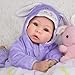Aori Real Baby Dolls  17 Inch Realistic Baby Doll with Soft Body  Purple Bunny Outfits for Girls 3 Pretend Play Dress Up Nursery Decor - Image 4