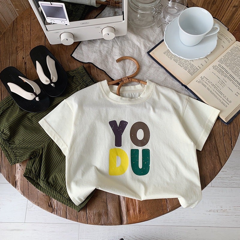 Children'S Cotton Short-Sleeved T-Shirt 2025 Summer Fashionable All-Match Crewneck Half-Sleeved Top For Boys And Girls Aged 0-6 - Image 3