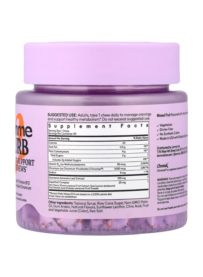 Lemme Curb, Cravings Support, Mixed Fruit, 30 Individually Wrapped Chews - Image 4