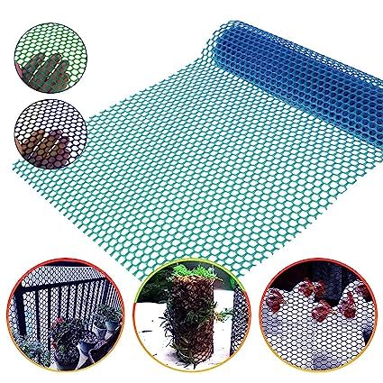 SAI PRASEEDA UV Stabilized Garden Fencing Net_Tree Guard Net_Anti Bird Net_PVC Virgin HDPE_3.3 Feet Height X 15 Feet Length_Blue Color_800 GSM with 1 Cutter and 100 PVC Tags SHJAMN3 - Image 4