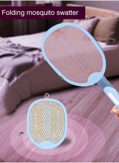 GECKO Handheld Bug Zapper Racket Electric Fly Swatter Mosquito Killer with Table Charging Base Rechargeable Battery With Type-C Cable for Bedroom Nursery Room Indoor Outdoor , LTD-658 - blue  - Image 5