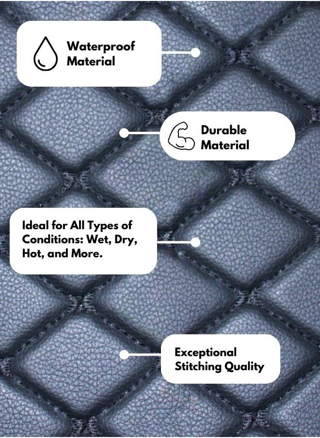 CLEVISCO - Clevisco Tesla Mats for Model Y  Waterproof, All Weather, Full Vegan Leather Carpet. Includes Rear and Front Mats in Black - Image 1