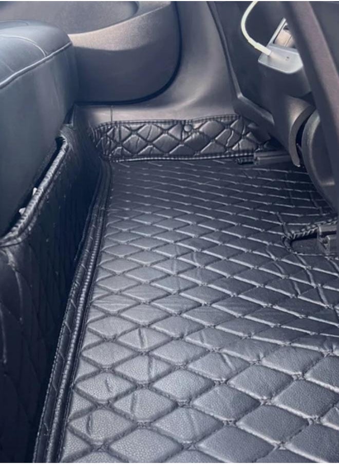 CLEVISCO - Clevisco Tesla Mats for Model Y  Waterproof, All Weather, Full Vegan Leather Carpet. Includes Rear and Front Mats in Black - Image 1