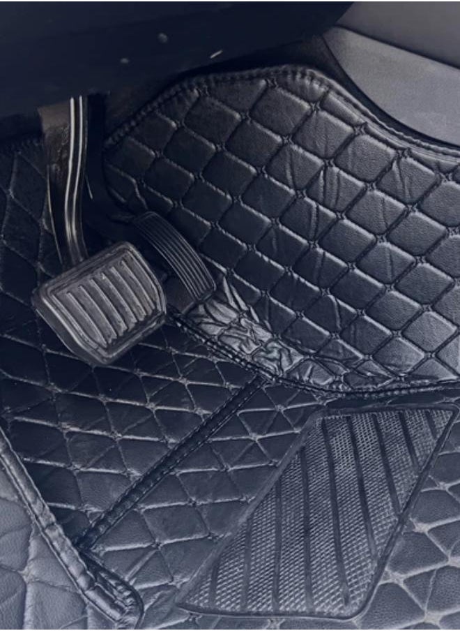 CLEVISCO - Clevisco Tesla Mats for Model Y  Waterproof, All Weather, Full Vegan Leather Carpet. Includes Rear and Front Mats in Black - Image 1