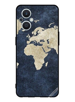 Covernex Protective Case Cover For Oppo Reno 7 Lite Map On Jeans Pattern  - Image 1