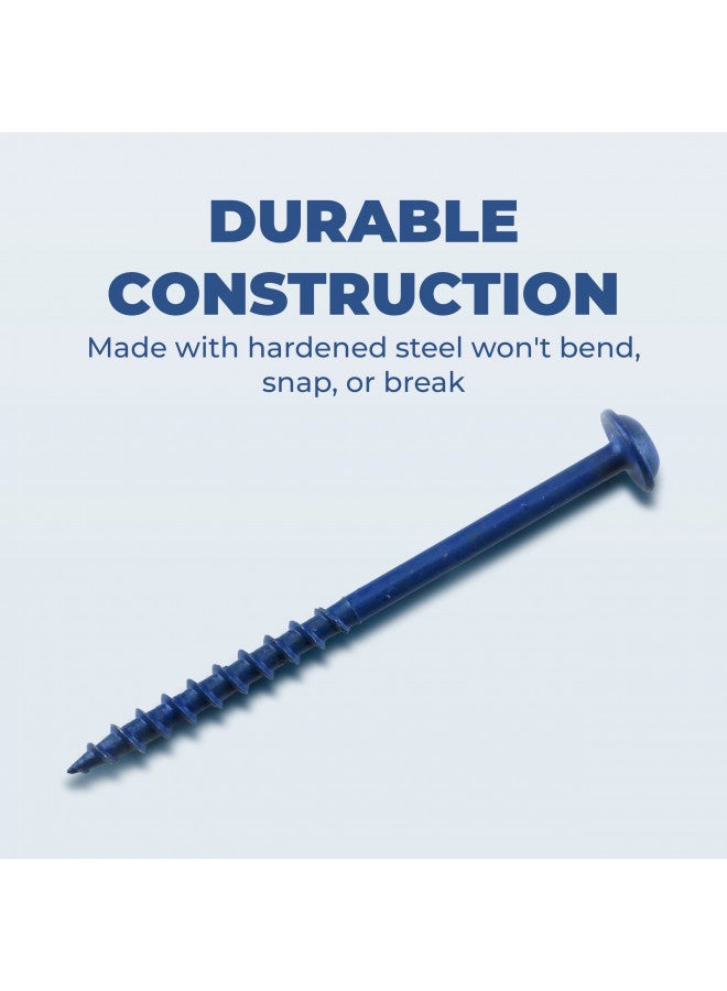 Kreg SML-C250B-250 Blue-Kote Weather Resistant Pocket Hole Screws, 2 1/2 inch, 8 Coarse, Washer Head, 250 Count - Image 1