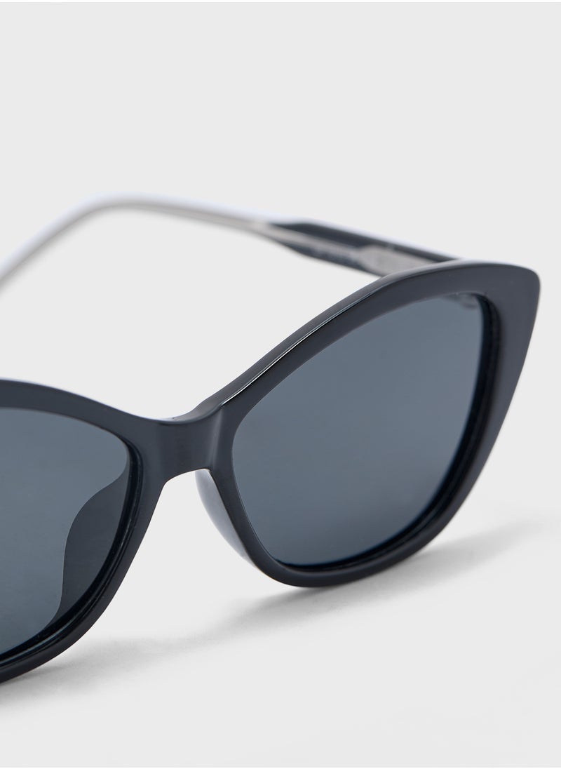 Polarized Angular Cat Eye Sunglasses