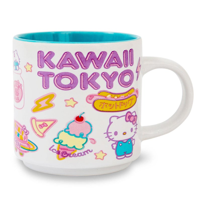 Silver Buffalo Sanrio Hello Kitty "Kawaii Tokyo" Allover Icons Ceramic Stacking | Large Coffee Cup For Espresso, Caffeine, Beverages, Home & Kitchen Essentials | Cute Gifts and Collectibles | Holds 13 Ounces - Image 3