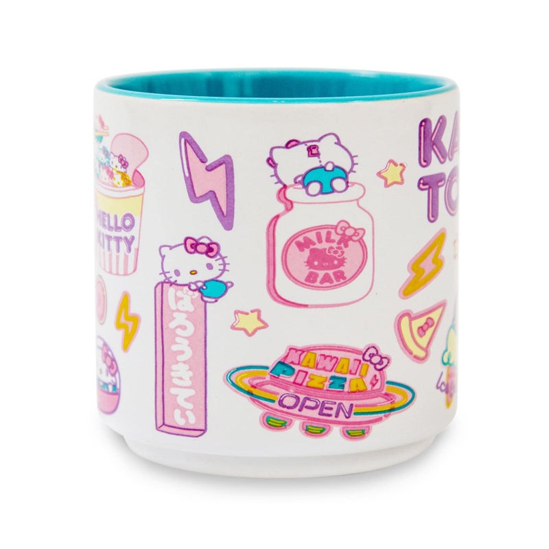 Silver Buffalo Sanrio Hello Kitty "Kawaii Tokyo" Allover Icons Ceramic Stacking | Large Coffee Cup For Espresso, Caffeine, Beverages, Home & Kitchen Essentials | Cute Gifts and Collectibles | Holds 13 Ounces - Image 2