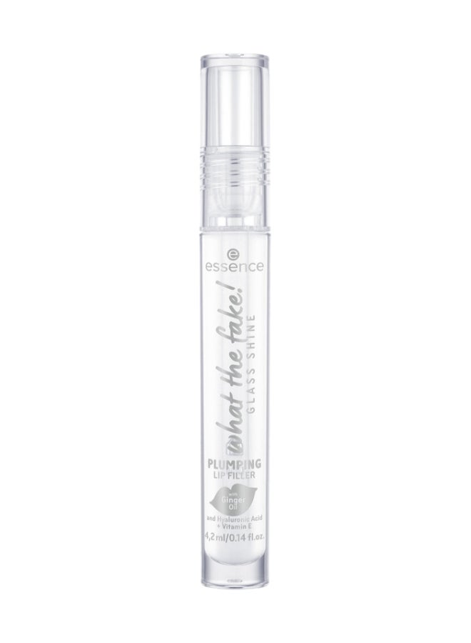 Essence what the fake! Glass Shine Plumping Lip Filler | Transparent Hyaluronic Acid Vitamin E Ginger Oil | High Gloss Moisturising Lip Plumper | Vegan Paraben-Free | No Microplastic | 4.2 ml Oh So Glassy! - Image 2