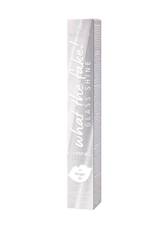 Essence what the fake! Glass Shine Plumping Lip Filler | Transparent Hyaluronic Acid Vitamin E Ginger Oil | High Gloss Moisturising Lip Plumper | Vegan Paraben-Free | No Microplastic | 4.2 ml Oh So Glassy! - Image 5
