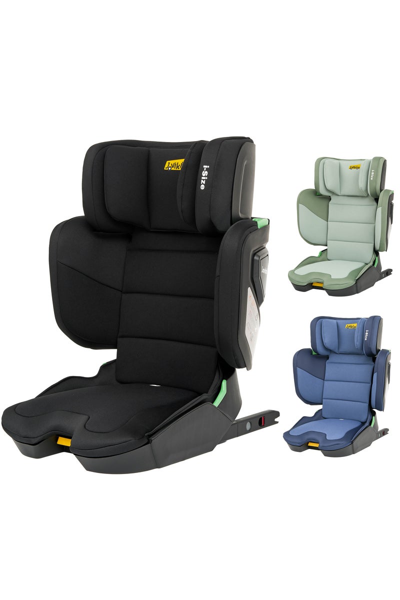 جوفيكيدز Jovikids Rober i-Size Booster Seat with ISOFIX, Suitable for Kids 100-150cm (Approx. 3 to 12 Years), Adjustbale Height and Width, Cabin Size Portable for Travel, Compact & Folding, ECE R129, Black - Image 1