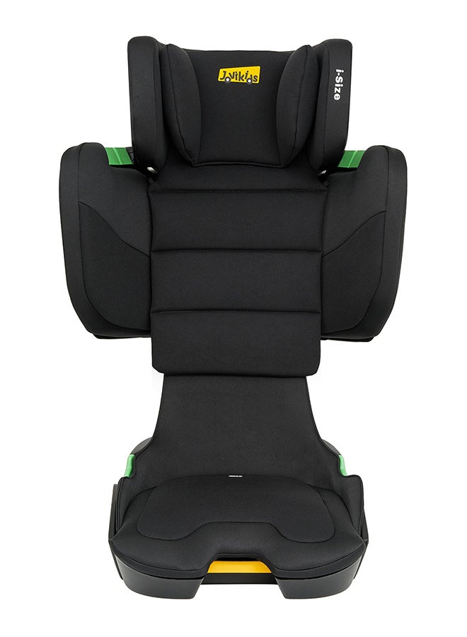 جوفيكيدز Jovikids Rober i-Size Booster Seat with ISOFIX, Suitable for Kids 100-150cm (Approx. 3 to 12 Years), Adjustbale Height and Width, Cabin Size Portable for Travel, Compact & Folding, ECE R129, Black - Image 3