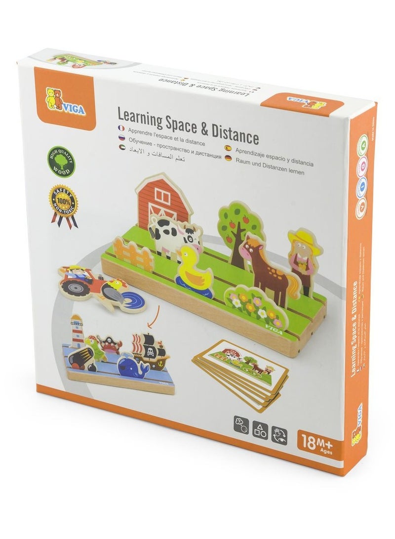 Viga 3D Wooden Puzzle Learning Space & Distance Playset for Toddlers - Image 1