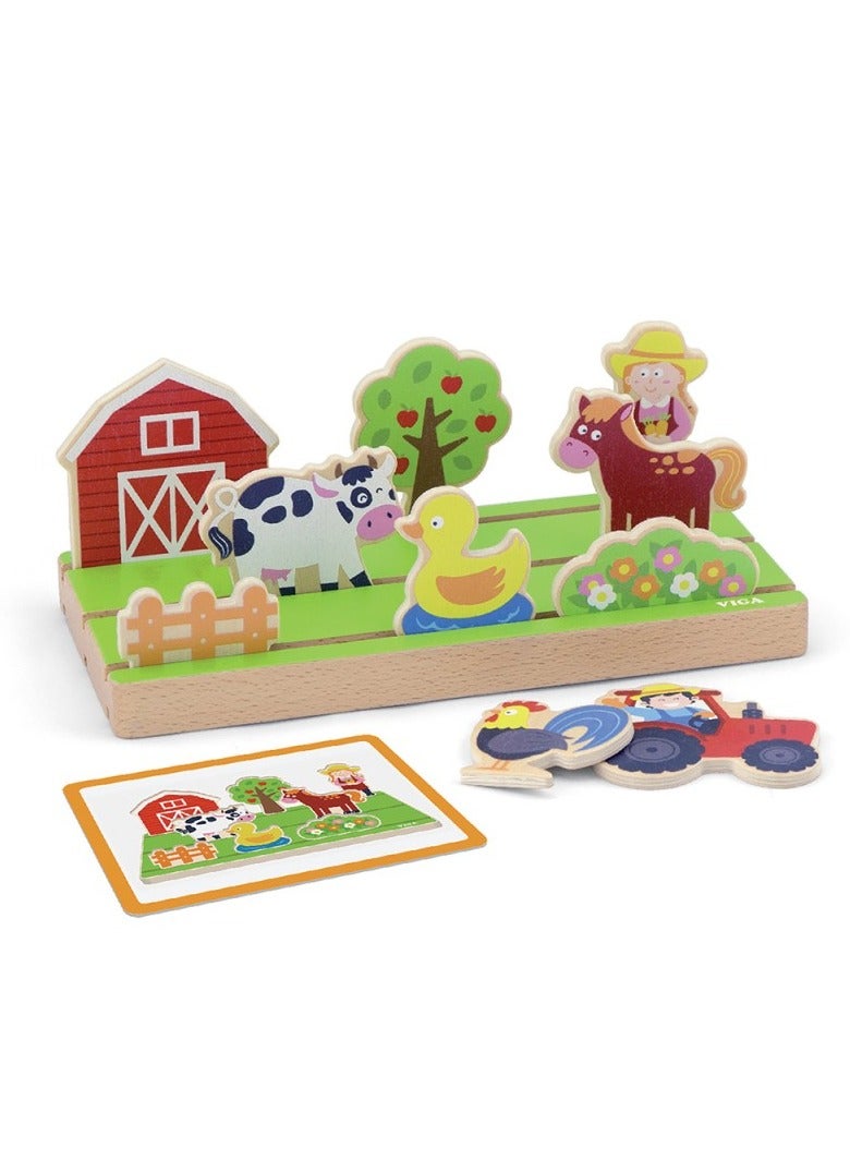 Viga 3D Wooden Puzzle Learning Space & Distance Playset for Toddlers - Image 2