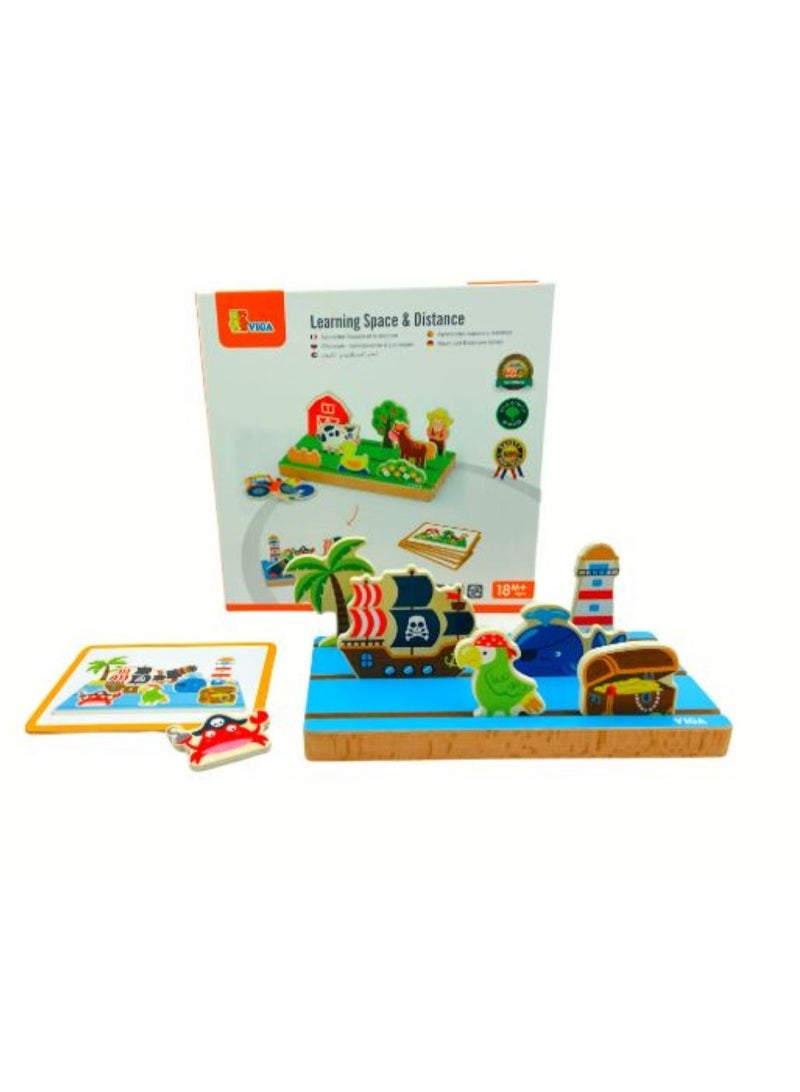 Viga 3D Wooden Puzzle Learning Space & Distance Playset for Toddlers - Image 3