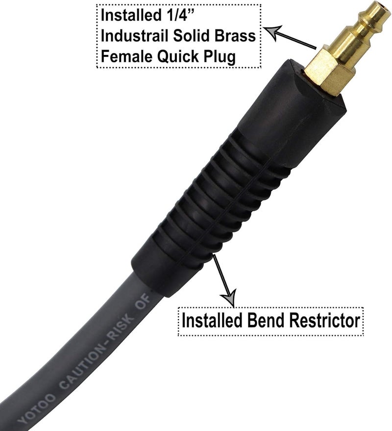 YOTOO 3/8-Inch by 50-Feet Hybrid Air Hose - 300 PSI Heavy Duty, Kink Resistant, All-Weather Flexibility - Image 4