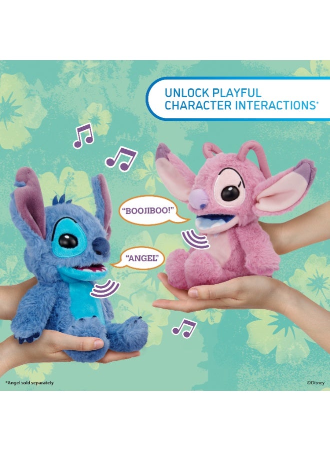 Disney Stitch RealFX Palm Puppetronic | Lilo & Stitch | Puppet | Interactive Plush Toy | Soft Toy | 40+ Sounds & Actions | Moving Mouth, Blinking Eyes, Head Sensor, Speech & Sounds | Premium Gift for Kids and Adult Collectors - Image 3