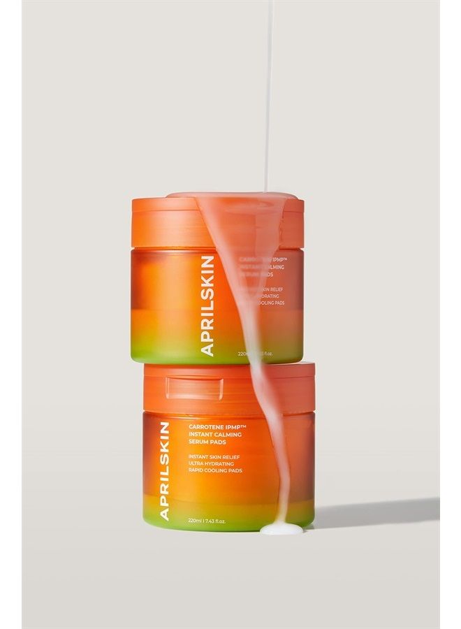 APRILSKIN Carrotene IPMP™ Instant Calming Serum Pads | Acne Treatment Wipes | Vegan, Cruelty-Free | Non-comedogenic, biodegradable pads