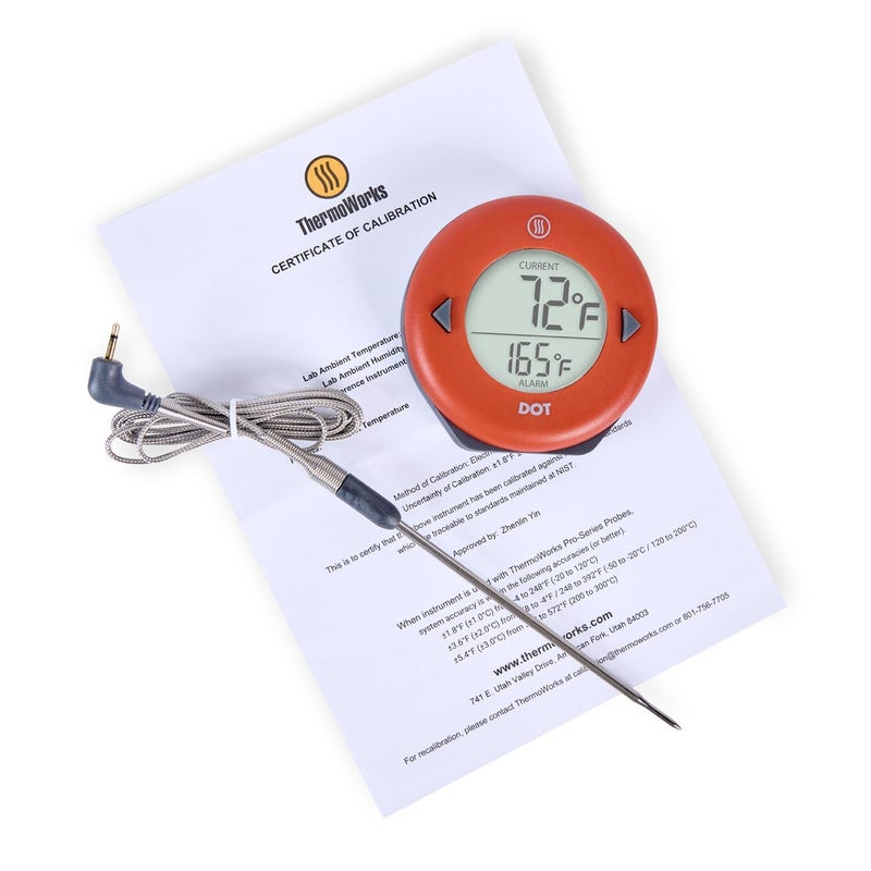 ThermoWorks DOT — Chefs’ Favorite Simple Alarm Thermometer - Cayenne Pepper Red - Image 3