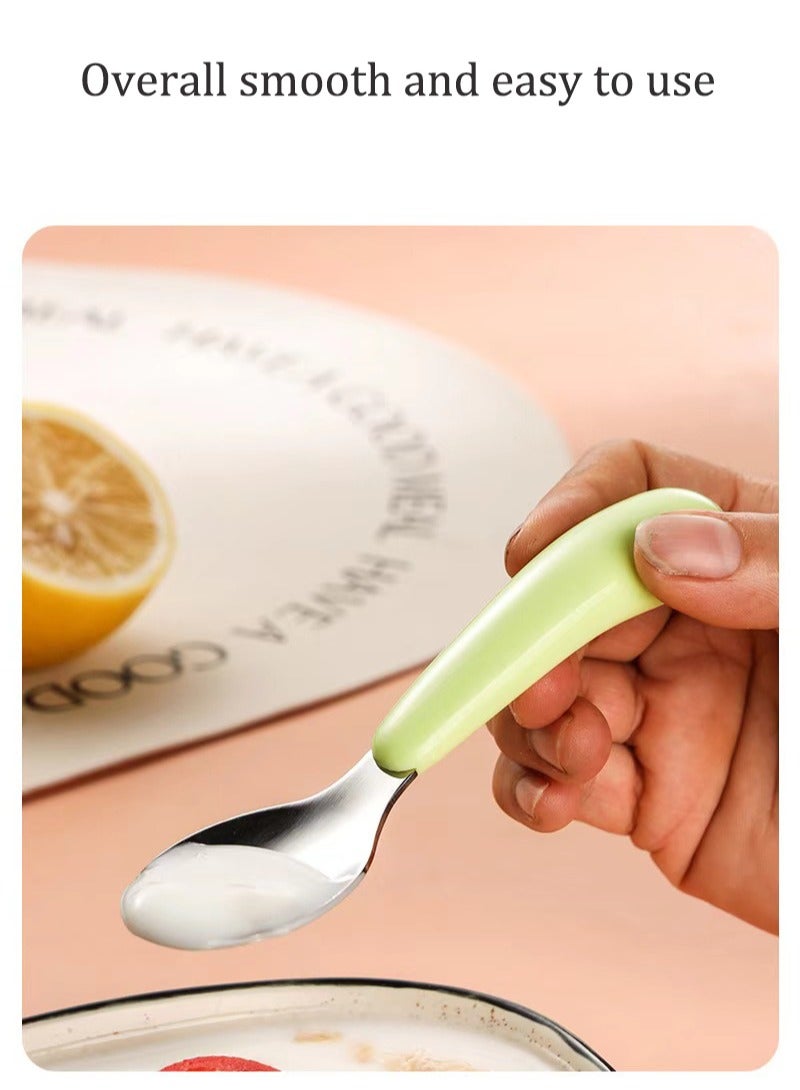 2-piece toddler cutlery set, toddler forks and spoons, stainless steel toddler set, specially designed for self-feeding cutlery set, with travel carrying case  - Image 4