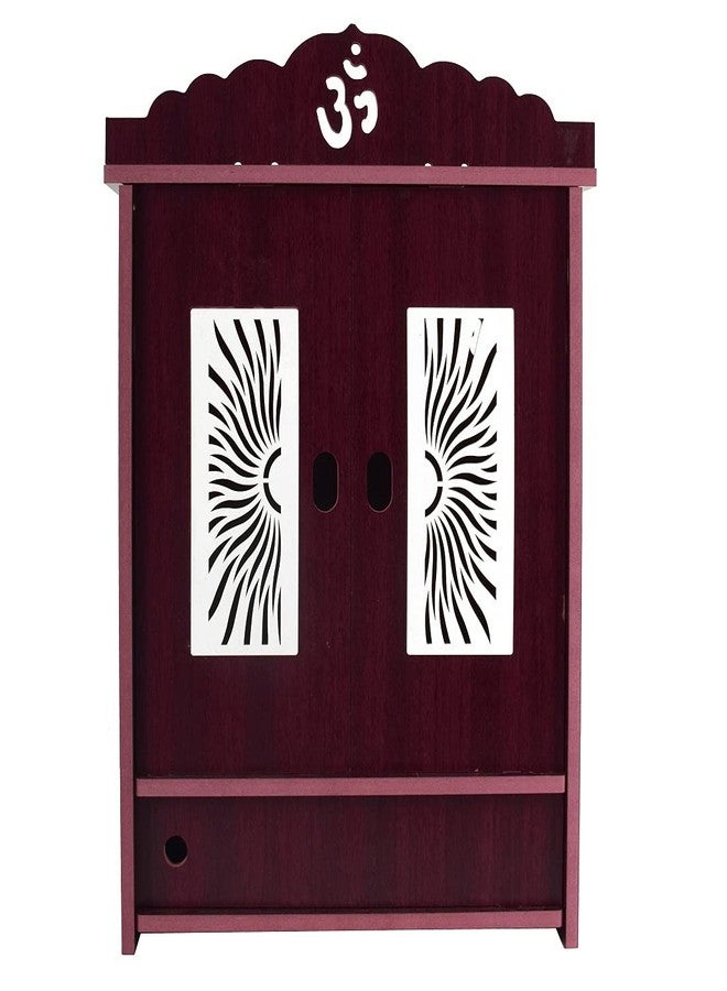 COMERT Temple Engineered Wooden Temple for Home Indian Art Work, Pooja Mandir (Light Brown) - Image 1