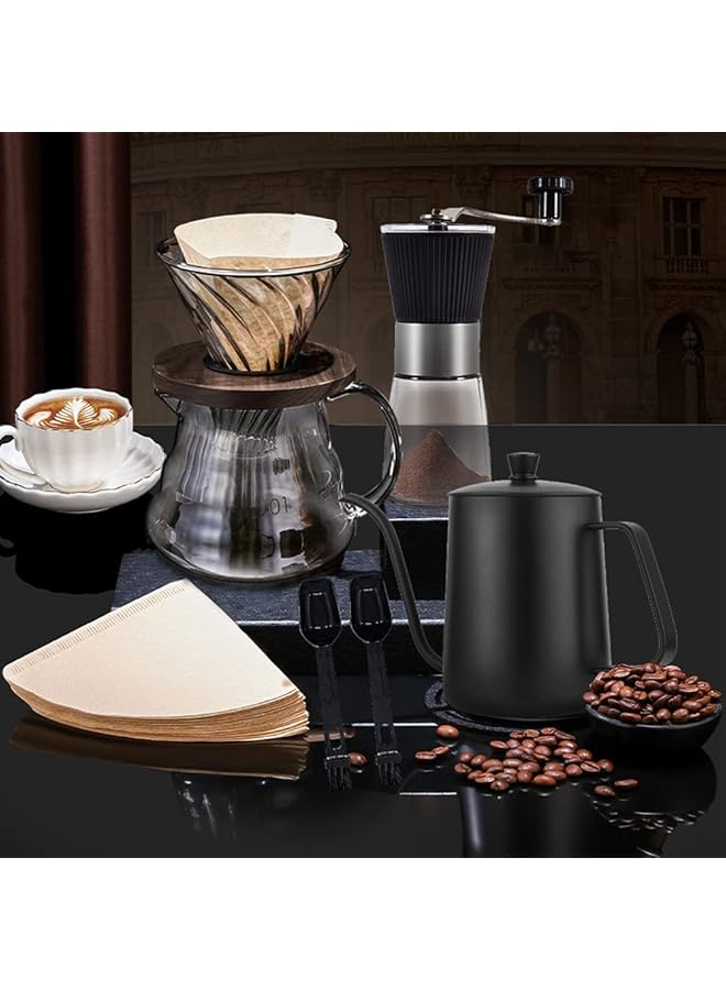 إيروريكس طقم قهوة V60 بالتنقيط، مجموعة قهوة متخصصة مكونة من 10 قطع، أدوات صنع قهوة احترافية، طقم قهوة باريستا بالتنقيط A - Image 4