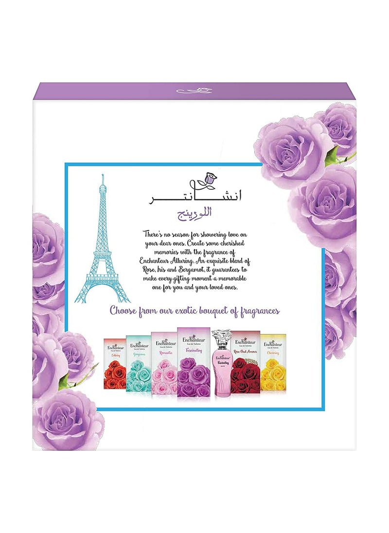 Enchanteur - مجموعة هدايا عطر انشانتر او دي تواليت ومزيل العرق - ألورينغ، هدية الحب، 175 مل - Image 1