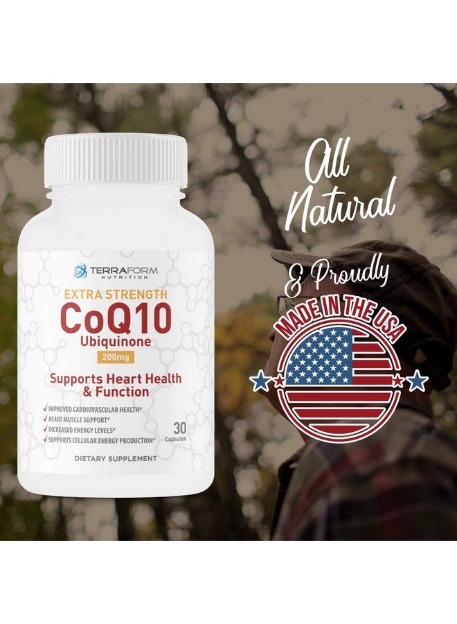 TerraForm Nutrition Extra Strength Coq10 200Mg Supports Heart Health Cardiovascular Health & Digestive Health Fat Soluble Natural Supplement Coenzyme Q 10 (Ubiquinone) Made In Usa 1 Month - Image 5