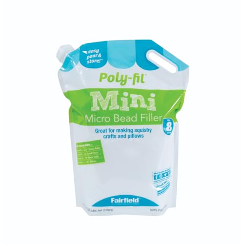 Poly-Fil Fairfield Poly-Fil Mini, Premium Micro Bead Filler, Polystyrene Stuffing Beads, Soft Pillow Stuffing, Bean Bag Filler, Stuffing for Stuffed Animals, Toys, and Dolls, Ideal for Floam and Slime, 8 Liters - Image 1